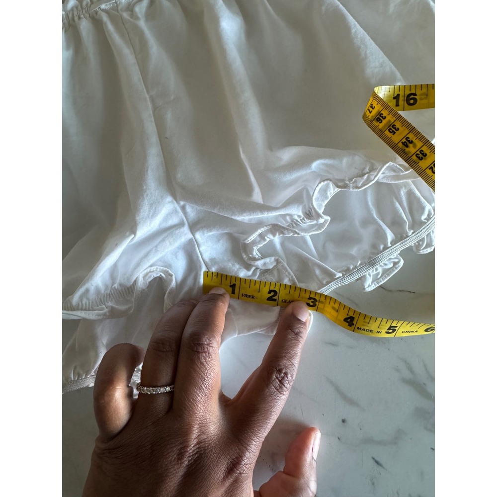 For Love & Lemons White Ruffle Bloomer Shorts XS Lounge Sleepwear Bow Detail - Picture 4 of 6